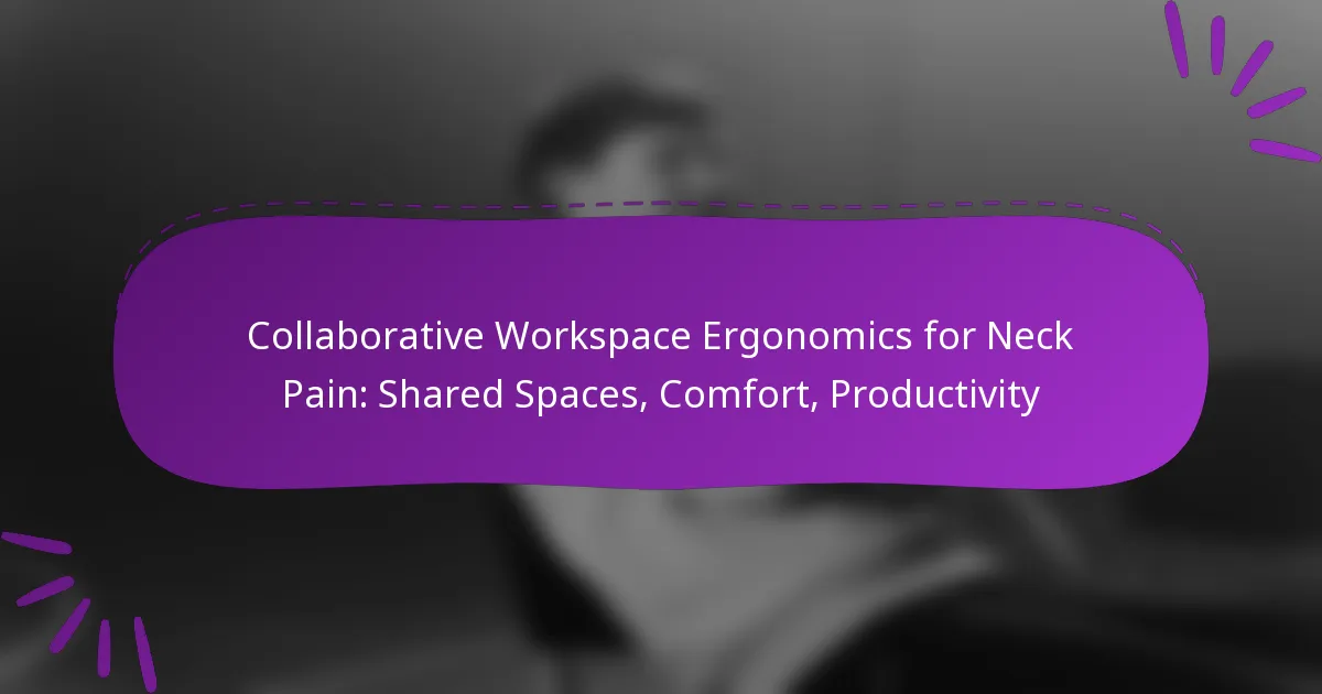 Collaborative Workspace Ergonomics for Neck Pain: Shared Spaces, Comfort, Productivity