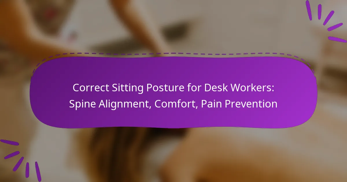 Correct Sitting Posture for Desk Workers: Spine Alignment, Comfort, Pain Prevention