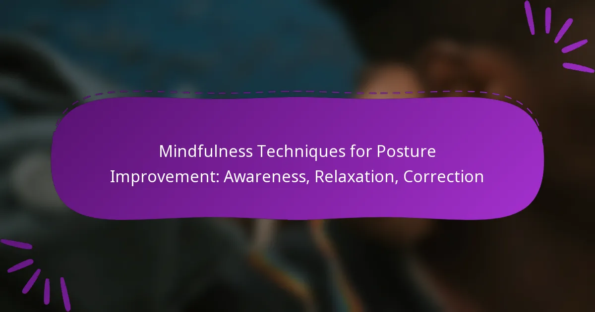 Mindfulness Techniques for Posture Improvement: Awareness, Relaxation, Correction