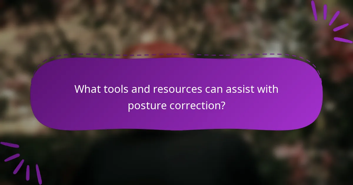 What tools and resources can assist with posture correction?